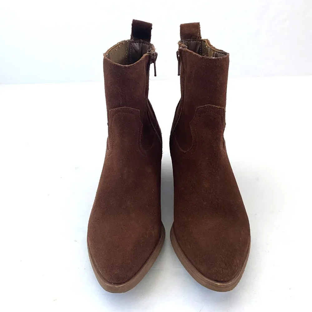 Steven by Steve Madden Brown Wayland Western Suede Boots - Picture 8 of 16